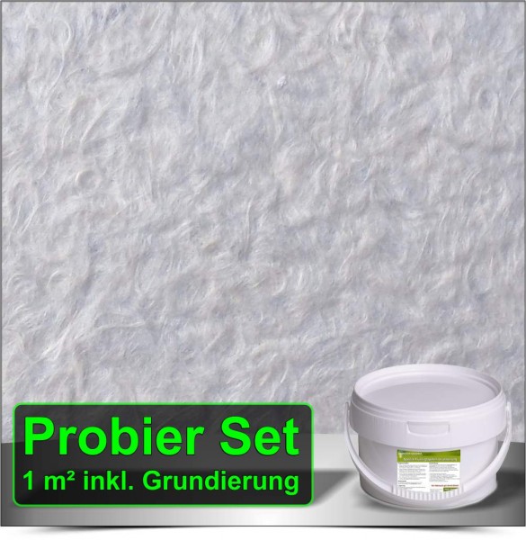 Probier Set Flüssigtapete Baumwolltapete Nr 336 für 1m² inkl. Grundierung